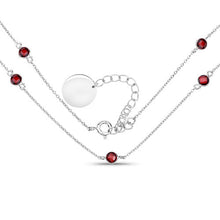 Load image into Gallery viewer, 2.10 Carat Genuine Garnet .925 Sterling Silver Necklace