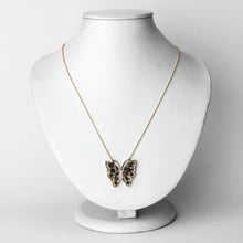 将图片加载到图库查看器,2.94 Carat Genuine Blue Sapphire and White Zircon .925 Sterling Silver Necklace