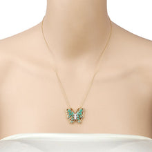 Load image into Gallery viewer, 2.60 Carat Genuine Emerald and White Zircon .925 Sterling Silver Necklace