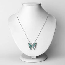 Load image into Gallery viewer, 2.60 Carat Genuine Emerald and White Zircon .925 Sterling Silver Necklace