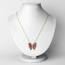 Load image into Gallery viewer, 2.88 Carat Genuine Ruby and White Zircon .925 Sterling Silver Necklace