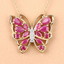 Load image into Gallery viewer, 2.88 Carat Genuine Ruby and White Zircon .925 Sterling Silver Necklace