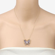 Load image into Gallery viewer, 2.76 Carat Genuine Tanzanite and White Zircon .925 Sterling Silver Necklace