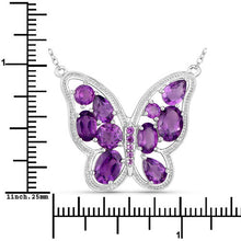 Load image into Gallery viewer, 4.32 Carat Genuine Amethyst .925 Sterling Silver Necklace