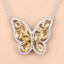 Load image into Gallery viewer, 4.43 Carat Genuine Citrine .925 Sterling Silver Necklace