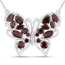 Load image into Gallery viewer, 4.60 Carat Genuine Garnet .925 Sterling Silver Necklace