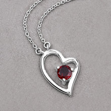 Load image into Gallery viewer, 0.60 Carat Genuine Garnet .925 Sterling Silver Necklace