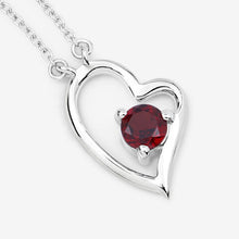 Load image into Gallery viewer, 0.60 Carat Genuine Garnet .925 Sterling Silver Necklace