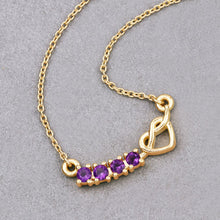 Load image into Gallery viewer, 0.24 Carat Genuine Amethyst .925 Sterling Silver Necklace
