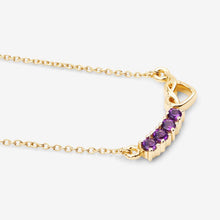 Load image into Gallery viewer, 0.24 Carat Genuine Amethyst .925 Sterling Silver Necklace