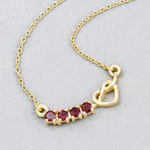 Load image into Gallery viewer, 0.32 Carat Genuine Garnet .925 Sterling Silver Necklace