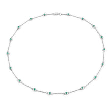 Load image into Gallery viewer, 1.80 Carat Genuine Emerald .925 Sterling Silver Necklace