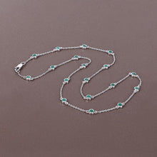 Load image into Gallery viewer, 1.80 Carat Genuine Emerald .925 Sterling Silver Necklace