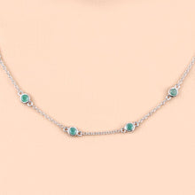 Load image into Gallery viewer, 1.80 Carat Genuine Emerald .925 Sterling Silver Necklace
