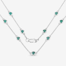 Load image into Gallery viewer, 1.80 Carat Genuine Emerald .925 Sterling Silver Necklace