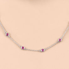 将图片加载到图库查看器,2.34 Carat Genuine Ruby .925 Sterling Silver Necklace