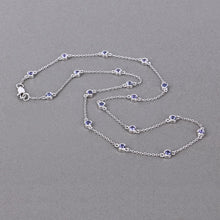 Load image into Gallery viewer, 1.80 Carat Genuine Tanzanite .925 Sterling Silver Necklace