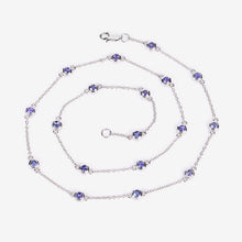 Load image into Gallery viewer, 1.80 Carat Genuine Tanzanite .925 Sterling Silver Necklace