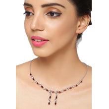 Load image into Gallery viewer, 7.65 Carat Genuine Garnet .925 Sterling Silver Necklace