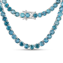 Load image into Gallery viewer, 33.24 Carat Genuine Blue Diamond 14K White Gold Necklace
