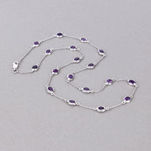 Load image into Gallery viewer, 6.12 Carat Genuine Amethyst .925 Sterling Silver Necklace