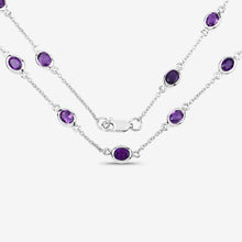 Load image into Gallery viewer, 6.12 Carat Genuine Amethyst .925 Sterling Silver Necklace