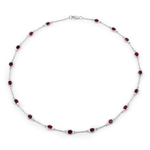 将图片加载到图库查看器,8.10 Carat Genuine Garnet .925 Sterling Silver Necklace