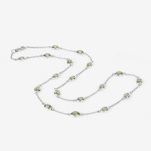 Load image into Gallery viewer, 6.30 Carat Genuine Peridot .925 Sterling Silver Necklace