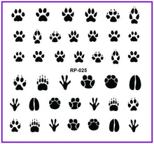 Load image into Gallery viewer, Nail Art Beauty Water Decal Slider Nail Stickers Animal Pet Claw Paw Foot Print Sweet Heart Black Cat Decorations Slider Nail Art Stickers Decals Nail Art Supplies Valentines Day 3D Self-Adhesive Nail Decorations Manicuring Nail Art Manicure Lips Nail