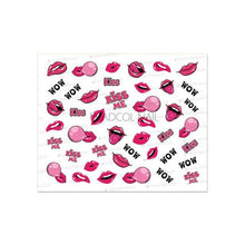 将图片加载到图库查看器,Nail Art Stickers Red Lips Nails Decals Sticker Hot Sexy Girl Tip Back Glue Decal Cool Lollipop Self Adhesive Acrylic Tips Tool Decoration White Feather Lace Flower Leaf Carving Design Exquisite Pattern Nail Art Supplies Self-Adhesive Nail