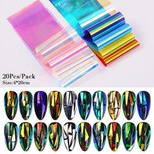 将图片加载到图库查看器,Nail Foils Marble Flower Series Iridescent Nail Art Transfer Sticker Paper Slider Nail Water Decal Design Manicures Decorations Art Manicures Decoration New Gold Nail Transfer Foils for Nail Arts Nails Supply Holographic Effect Nail Art Foil Stickers Hol