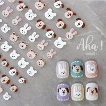 将图片加载到图库查看器,Nail Glue Stickers Stars Moon Cartoon Rabbit Panda Flower Nail Decoration Decals Nail Sticker Nail Art Decorations Design Decoration Acrylic Nail Supplies Designer Nail Decorations for Women Girls Kids 3D Nail Art Stickers Decals