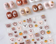 将图片加载到图库查看器,Nail Glue Stickers Stars Moon Cartoon Rabbit Panda Flower Nail Decoration Decals Nail Sticker Nail Art Decorations Design Decoration Acrylic Nail Supplies Designer Nail Decorations for Women Girls Kids 3D Nail Art Stickers Decals