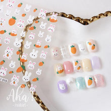 将图片加载到图库查看器,Nail Glue Stickers Stars Moon Cartoon Rabbit Panda Flower Nail Decoration Decals Nail Sticker Nail Art Decorations Design Decoration Acrylic Nail Supplies Designer Nail Decorations for Women Girls Kids 3D Nail Art Stickers Decals