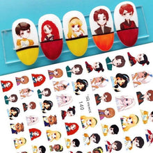 将图片加载到图库查看器,Nail Stickers Cute Rabbit Nail Art Decorations No Face Man Nail Sliders For Manicure Women Kids Girls Manicure Decoration Nail Art Supplies 3D Self-Adhesive Nail Decals Designer Nail Stickers for Acrylic Nails