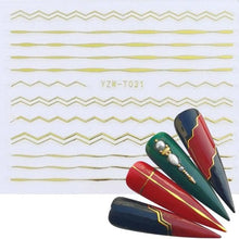 Load image into Gallery viewer, Nail Stickers for Manicure Nail Sticker Sliders For Nails Decal Self-adhesive Nails Figures Transfer Black Accessories Sliders Manicure Decoration 3D Nail Supplies Holographic Decals Transfer Sliders Nail Design Manicures Nail Self-Adhesive Sticker