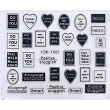 Load image into Gallery viewer, Nail Stickers for Manicure Nail Sticker Sliders For Nails Decal Self-adhesive Nails Figures Transfer Black Accessories Sliders Manicure Decoration 3D Nail Supplies Holographic Decals Transfer Sliders Nail Design Manicures Nail Self-Adhesive Sticker
