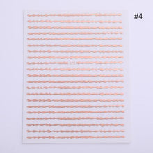 将图片加载到图库查看器,Nail Strip Stickers Black Gold Rose Gold Silver Metal Strip Tape Nail Art Adhesive Foil Tips Nail Sticker Decals Metallic Curve Strip Line Nail Decal Self-Adhesive 3D Wave Design Decoration for Women Girls Tape Nail Art Stickers Decal Decoration