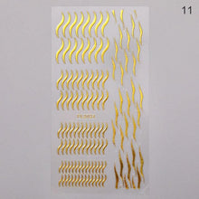 将图片加载到图库查看器,Nail Strip Stickers Black Gold Rose Gold Silver Metal Strip Tape Nail Art Adhesive Foil Tips Nail Sticker Decals Metallic Curve Strip Line Nail Decal Self-Adhesive 3D Wave Design Decoration for Women Girls Tape Nail Art Stickers Decal Decoration