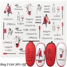 将图片加载到图库查看器,Nail Watermark Decals Sexy lips Middle finger Sexy girl Water Transfer Slider Russia Words Manicure Tattoos Sliders For Manicure Women Kids Girls Manicure Decoration Nail Art Supplies 3D Self-Adhesive Nail Decals Designer Nail Stickers for Acrylic Nails