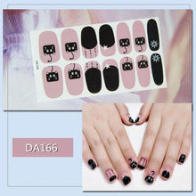 Load image into Gallery viewer, Nail Wraps Polish Decals Strips Golden Glitter 3D Adhesive Full Nail Art Stickers Manicure Kits Women Nail Decorations Accessories Metal Curve Stripe Lines Design Letter Nail Sticker Adhesive Decoration Template Nail Tool Decorations