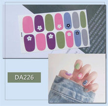 Load image into Gallery viewer, Nail Wraps Polish Decals Strips Golden Glitter 3D Adhesive Full Nail Art Stickers Manicure Kits Women Nail Decorations Accessories Metal Curve Stripe Lines Design Letter Nail Sticker Adhesive Decoration Template Nail Tool Decorations
