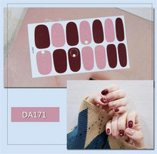 Load image into Gallery viewer, Nail Wraps Polish Decals Strips Golden Glitter 3D Adhesive Full Nail Art Stickers Manicure Kits Women Nail Decorations Accessories Metal Curve Stripe Lines Design Letter Nail Sticker Adhesive Decoration Template Nail Tool Decorations