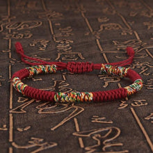 将图片加载到图库查看器,National Style Lucky Red String Bracelet Handmade Braided Knot Charm Bracelets For Women Men Red Bracelet Protection Red Cord Bracelet Adjustable Braided Knot Bracelet