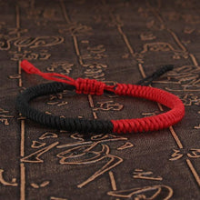 将图片加载到图库查看器,National Style Lucky Red String Bracelet Handmade Braided Knot Charm Bracelets For Women Men Red Bracelet Protection Red Cord Bracelet Adjustable Braided Knot Bracelet