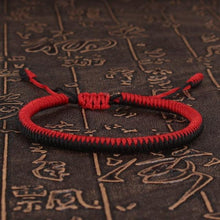 将图片加载到图库查看器,National Style Lucky Red String Bracelet Handmade Braided Knot Charm Bracelets For Women Men Red Bracelet Protection Red Cord Bracelet Adjustable Braided Knot Bracelet
