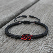 将图片加载到图库查看器,National Style Lucky Red String Bracelet Handmade Braided Knot Charm Bracelets For Women Men Red Bracelet Protection Red Cord Bracelet Adjustable Braided Knot Bracelet