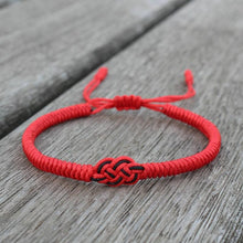 将图片加载到图库查看器,National Style Lucky Red String Bracelet Handmade Braided Knot Charm Bracelets For Women Men Red Bracelet Protection Red Cord Bracelet Adjustable Braided Knot Bracelet