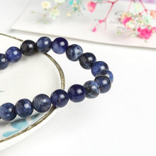 将图片加载到图库查看器,Natural Blue Stone Round Beads Elastic Line Stretch Bracelet Fashion Jewelry Healing Stone Beaded Bracelets For Women Men Gemstones Bracelets Crystal Bracelet Unisex Adjustable Stretch Bracelets 8mm