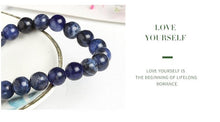 将图片加载到图库查看器,Natural Blue Stone Round Beads Elastic Line Stretch Bracelet Fashion Jewelry Healing Stone Beaded Bracelets For Women Men Gemstones Bracelets Crystal Bracelet Unisex Adjustable Stretch Bracelets 8mm